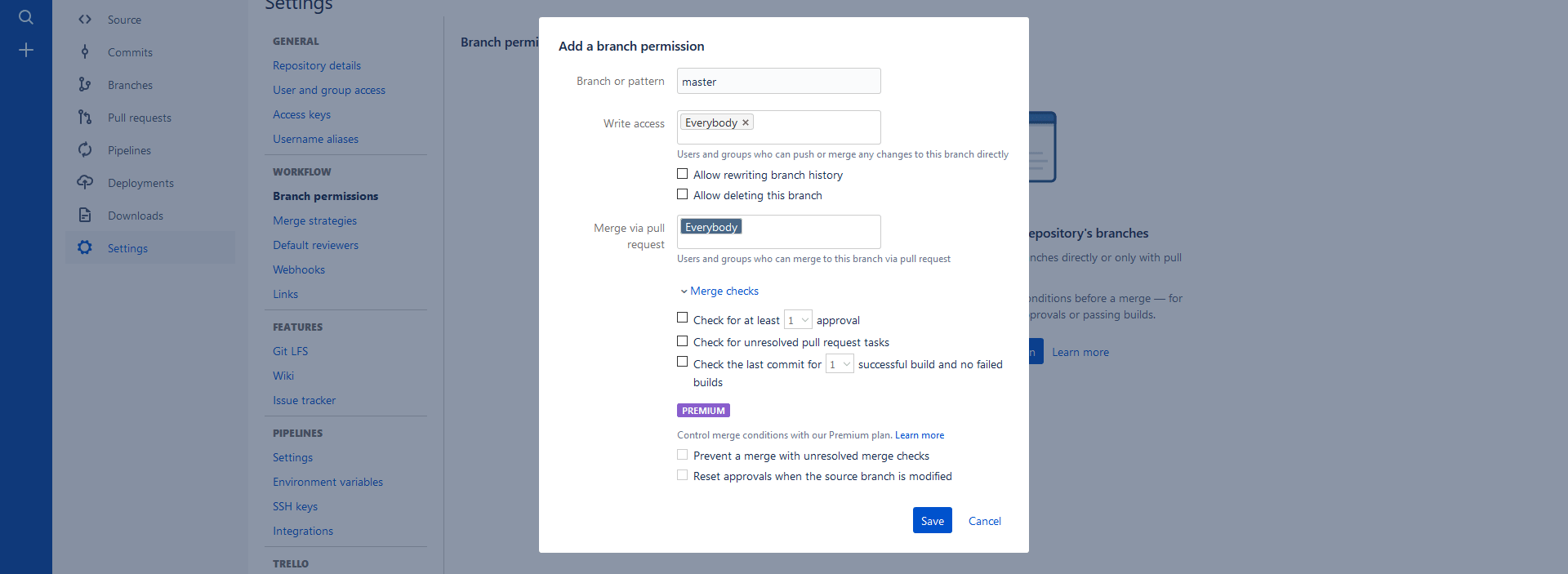 add branch persmission