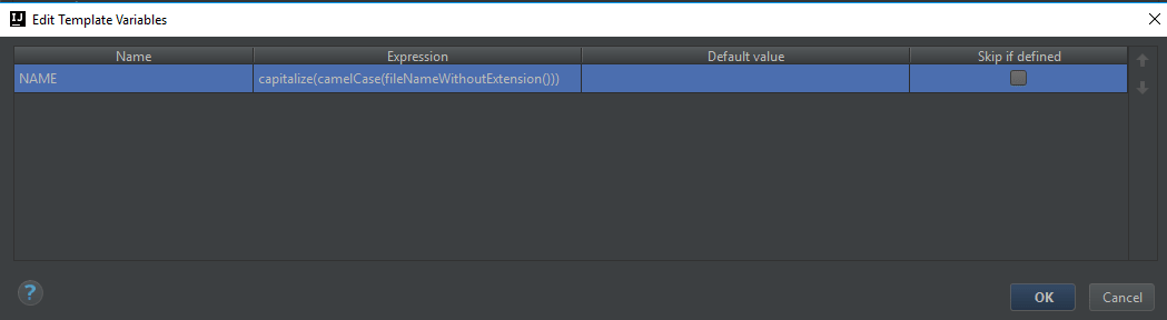 live-template-variable