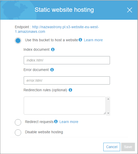 pojemnik na statyczna
