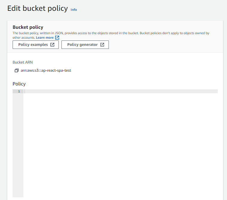 bucket policy edit